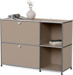 Tchibo - /Cn3 fém komód 2 lenyíló ajtóval, szürkésbarna