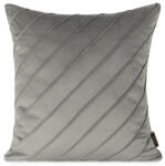 Eurofirany Nala3 bársony párnahuzat varrott mintával Ezüst 45x45 cm