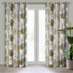 EUROFIRANY Korfu mintás dekor függöny Barna 140x250 cm