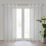 EUROFIRANY Abi hálós szerkezetű dekor függöny Fehér 140x250 cm