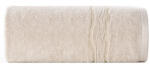 Eurofirany Karin pamut törölköző fényes cérnával szőtt díszítéssel Bézs 50x90 cm