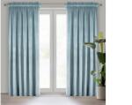 EUROFIRANY Rosa bársony sötétítő függöny Tengerkék 135x300 cm