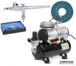 Fengda® - Fenghua Bida Airbrush szett: AS186 kompresszor + BD-207K airbrush pisztoly + cső (AS186-207K)