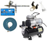 Fengda® - Fenghua Bida Airbrush szett: AS-186 kompresszor és BD-180 pisztoly 0, 2+cső+állvány (FEN-SET2-020)