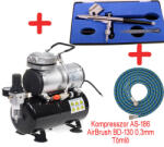 Fengda® - Fenghua Bida Airbrush szett: AS-186 kompresszor és BD-130 pisztoly + tömlő (AS186 SET)