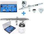 Fengda® - Fenghua Bida Airbrush szett: BD-183 pisztoly + BD-182 0, 3+0, 5+0, 8 mm tű és szórófej + cső () (BD-182K+BD-183)