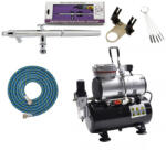 Fengda® - Fenghua Bida Airbrush szett: AS-189 kompresszor és IWATA NEO HP-BCN pisztoly+cső+állvány (FEN-SET6)