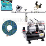 Fengda® - Fenghua Bida Airbrush készlet: AS-196 kompresszor és Iwata Eclipse HP-CS pisztoly + tömlő () (FEN-SET32)