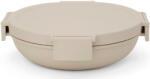 Brabantia Make & Take Lunch Bowl ebédtál szivárgásmentes clip-on fedővel 1L, mikrózható, műanyag, világos bézs