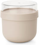 Brabantia Make & Take Breakfast Bowl utazó reggeliző csésze müzli tároló fedővel 0, 5L, műanyag, világos bézs