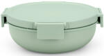 Brabantia Make & Take Salad Bowl salátástál feltét- és öntettartóval, szivárgásmentes clip-on fedővel 1, 3L, műanyag, jáde zöld (206382)