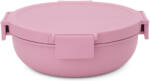 Brabantia Make & Take Salad Bowl salátástál feltét és öntet tartóval, szivárgásmentes clip-on fedővel 1, 3L, műanyag, rózsaszín-lila