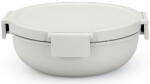 Brabantia Make & Take Salad Bowl salátástál feltét és öntet tartóval, szivárgásmentes clip-on fedővel 1, 3L, műanyag, világosszürke (206368)