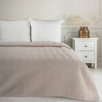  Len3 vászon szerkezetű préselt mintás ágytakaró Bézs 220x240 cm