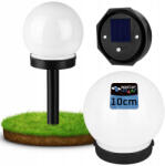 Masterled LED napelemes kerti gömblámpa, 0.06W, 10lm, 5500-6000K CCT, 360°, alkonykapcsolóval, fekete-fehér, IP44, Masterled (LVTSOL0606)