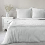  Vera egyszínű csíkos pamutszatén ágynemű garnitúra Szürke 140x200 cm - 70x80 cm 1db (452594)