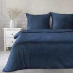  Vera egyszínű csíkos pamutszatén ágynemű garnitúra Gránátkék 140x200 cm - 70x80 cm 1db (452605)