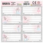 DERFORM BackUp Nyuszis füzetcímke 8 db-os többféle (NNZB4A82)