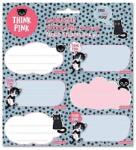 Ars Una cicás füzetcímke 3x6 db-os - Think Pink pöttyös (53832856)