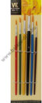  Iskolai ecsetkészlet, 6 db-os, számozott nyéllel (REC271)