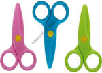  műanyag pengés óvodai olló 11 cm, vegyes színekben (TOL082)