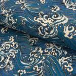  Dekorációs anyag jacquard Swell allover bleu
