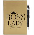  Naptár 2026 Arany Ajándék A Neved Boss Lady Fogantyú Radír Toll (KALENDARZ A5 2026 TERMINARZ BOSS LADY)