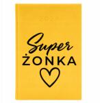 FunnyCase Könyvnaptár 2026 A5 Sárga Határidőnapló Ajándék Feleségnek Szuper Feleség (Kalendarz 26 Super Żonka Żółty)