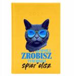 FunnyCase Naptár A5 2026 Sárga Munkahelyi tervező Kevesebbet Fogsz Csinálni, Annál Kevesebbet Alszol*drolisz (Kalendarz Żółty 2026 Zabawne Zwierzęta)