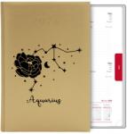  Könyvnaptár Arany A5 2026 Ajándék Zodiákus Aquarius Vízöntő Wz (Kalendarz a5 2026 TERMINARZ PLANER ORGANIZER)
