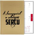  Arany Naptár A5 2026 Ajándék Pedagógusnap Arany Szív MIX Minták (Kalendarz a5 2026 TERMINARZ PLANER ORGANIZER)