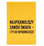 FunnyCase Naptár A5 2026 Sárga Pedagógusnapra A világ legszebb szakmája (Kalendarz Żółty Najpiękniejszy Zawód Świata)