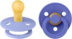 BIBS - Set 2 suzete Colour Latex, tetina rotunda, 6 luni +-Hush/Grape