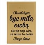  Könyvnaptár A5 2026 Arany Tervező Korpo Szeretnék Kedves Személy lenni (Kalendarz A5 2026 Chciałabym Być Miłą Osobą)