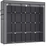 SONGMICS Cipősszekrény Songmics 170 x 167 x 45 cm fekete, grafit, szürke árnyalatok (RYG094G02)