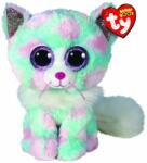 Ty Jucarie de Plus Ty Beanie Buddy Opal Pisica 24 cm Verde cu Roz (2008079)