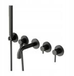 Omnires Falsík Alatti Kádcsaptelep 5 Lyukú Grafit Omnires Szett (Y1237/1SGR)