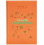 FunnyCase Könyvnaptár 2026 Bankár Tervező Narancssárga Ajándék Határidőnapló (Kalendarz Pomarańczowy PLANER BANKIERA)