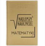FunnyCase Könyvnaptár 2026 Matematikatanár Arany tervező határidőnapló minták (Kalendarz Złoty NAUCZYCIEL MATEMATYKI)