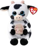 Ty Herdly Kuh Beanie Bellies 14cm Plus Animal de Plus cu Ochi Stralucitori (41287)