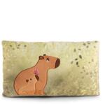 NICI Kuschelkissen Capybara 61226 Perna Plus Capybara Verde-Roz 43x25cm (61226)
