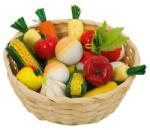Goki Set de joaca legume din lemn in cosulet 17 piese Goki (GOKI51662) Bucatarie copii