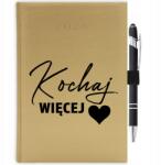  Naptár 2026 Arany Motivációs Ajándék Szeress Többet Tolltartó (KALENDARZ A5 2026 TERMINARZ KOCHAJ WIĘCEJ)