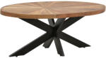 PAKOWORLD Masuta de cafea ovala Fardy lemn masiv de acacia, nuc - negru, 120x60x45 cm (113-000034) Masa de cafea