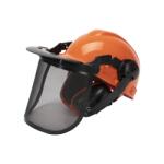 Micul Fermier Casca de protectie cu viziera din plasa metalica si antifoane, Micul Fermier (GF-1323)