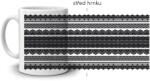  Fehér kerámia bögre 330ml képpel - fekete csipkeminta (HRNEK-90X82-BILY-293)