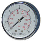 VEPA Manometru presiune aer Vepa D200 2, 0-12 bar, filet posterior 1 8 , D50 mm (D200/2)