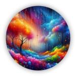  65x65 mm-es kör alakú mágnes - színes álomvilág (MAGNET-65x65-KRUH-66)