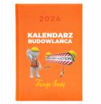  Naptár A5 2026 Narancssárga határidőnapló barkácsolóknak Építőmester Az Ön neve (Kalendarz Pomarańczowy Budowlaniec Twoję Imię)