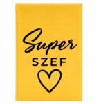 FunnyCase Könyvnaptár 2026 A5 Sárga Határidőnapló Ajándék Főnöknek Szuper Főnök (Kalendarz 26 Super Szef Żółty)